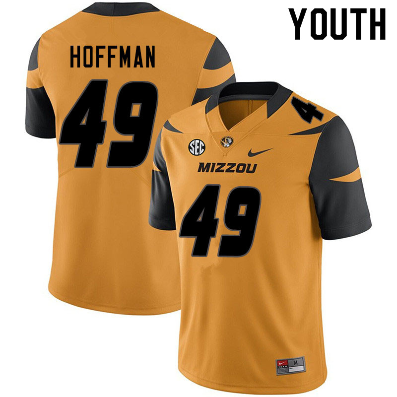 Youth #49 Jake Hoffman Missouri Tigers College Football Jerseys Sale-Yellow - Click Image to Close